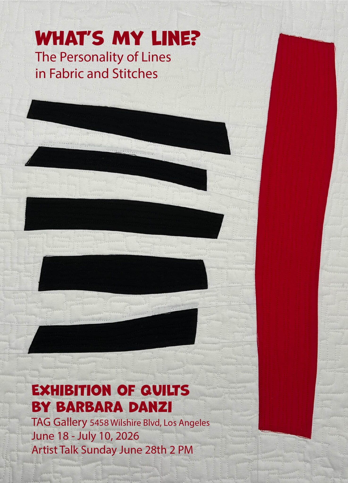 What's My Line? Exhibit and Artist Talk by Barbara Danzi in Los Angeles. Barbara Danzi