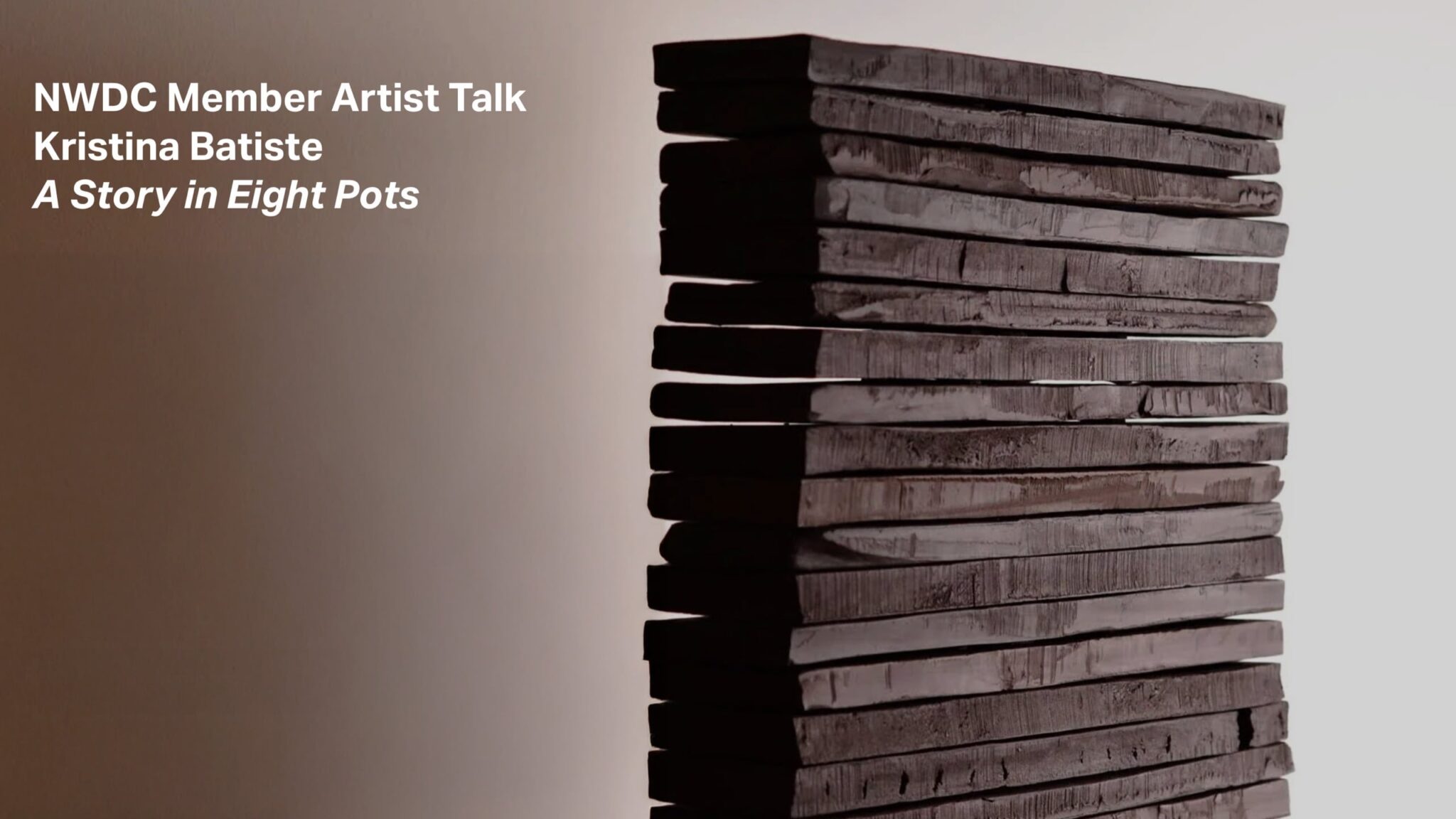 Kristina Batiste, five feet, four inches forward, 2024, stoneware, 5'4" x 17" x 4". Courtesy of the Artist and NWDC