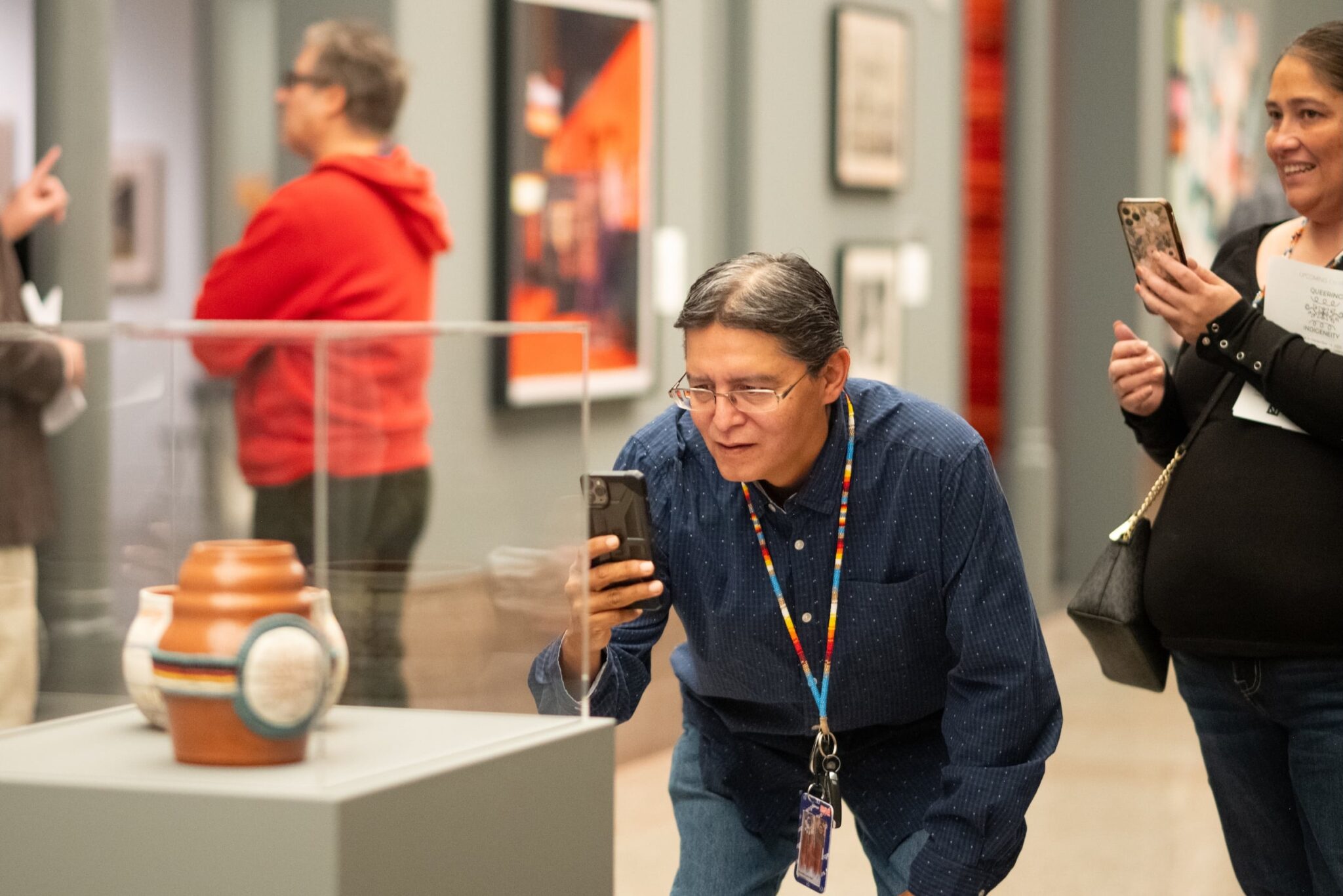 Museum visitors enjoying the M’s ceramics collection Museum visitors enjoying the M's ceramics collection. Minnesota Museum of American Art