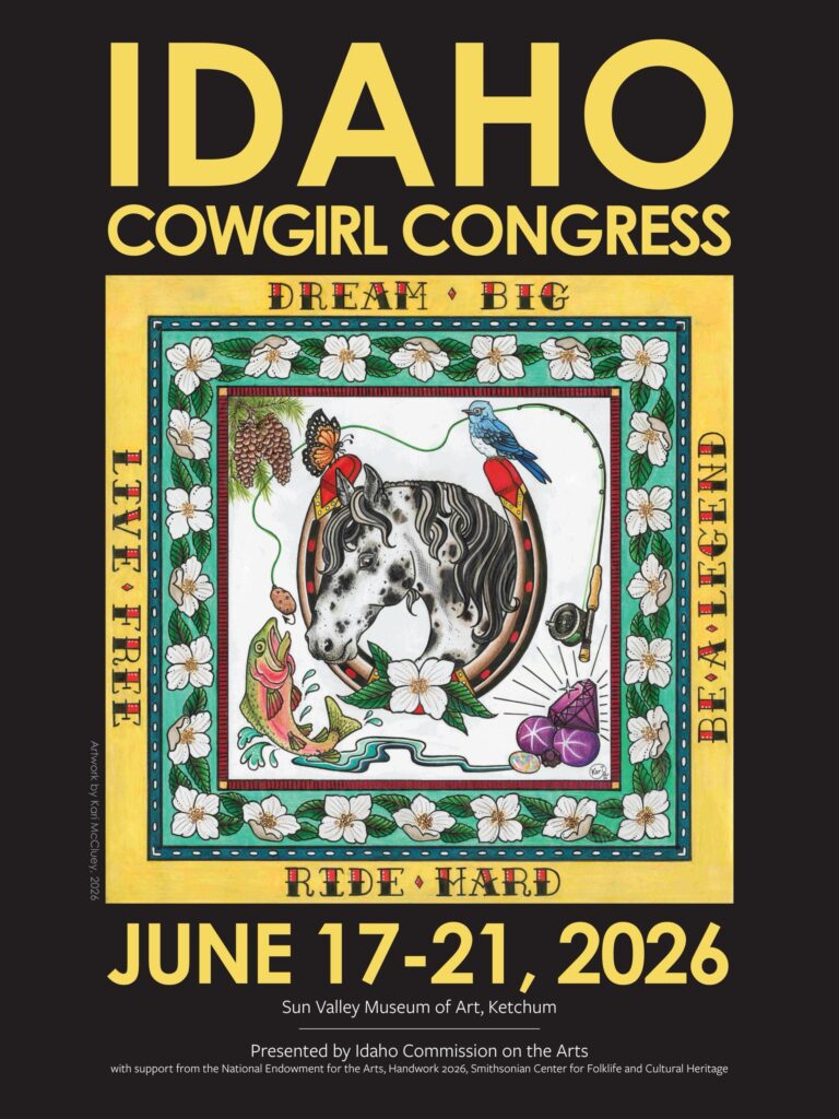 Idaho Cowgirl Congress Exhibit Poster. Design by Kari McCluey