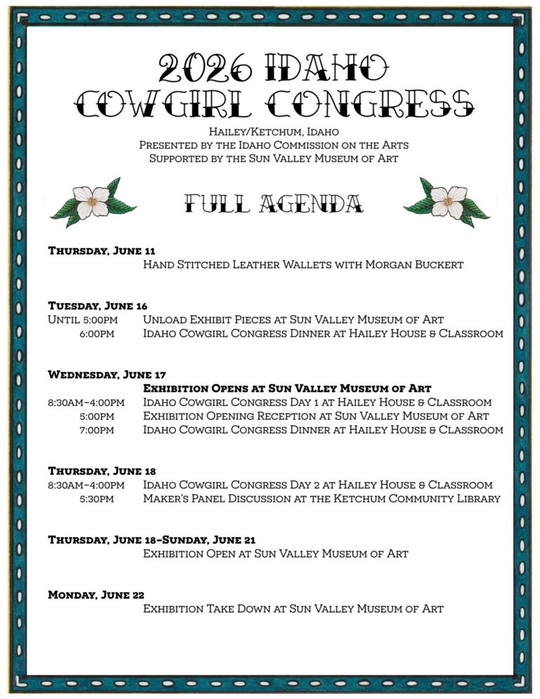 Full agenda for the two weeks of the Cowgirl Congress