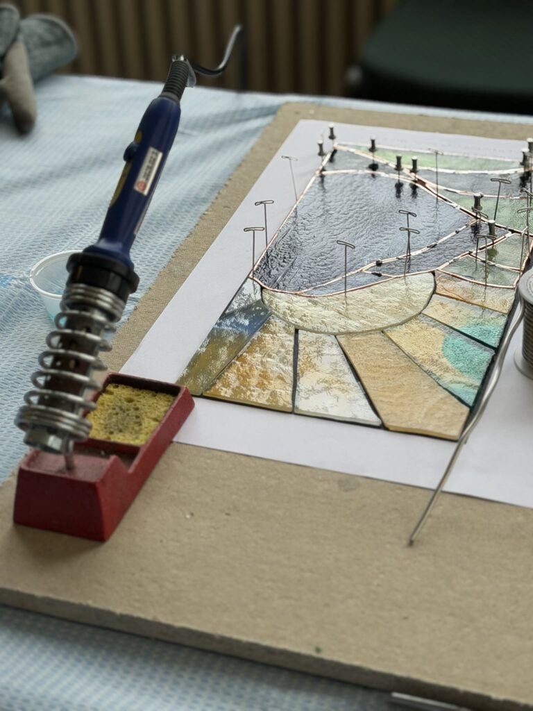 A Stained Glass Window Taking Shape Before Soldering. S. Kelly