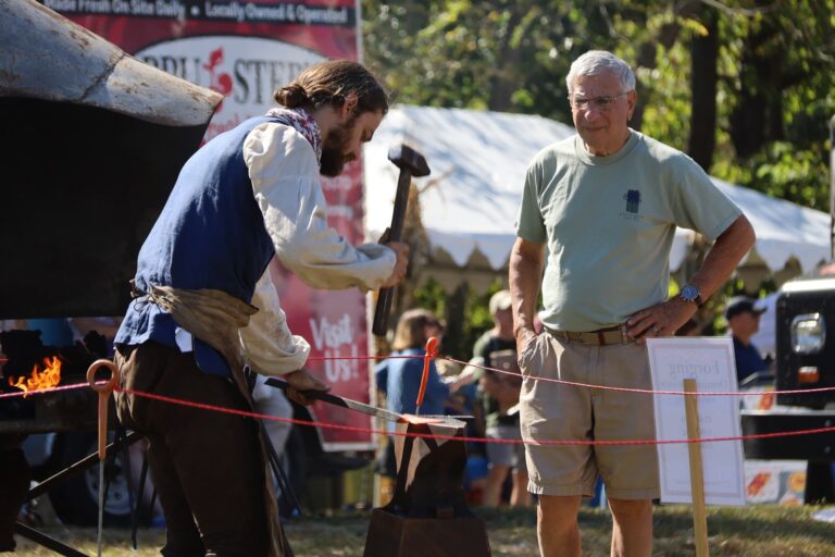 A Fairgoer Gets an Up Close Look at Blacksmithing with Ian Hart A Fairgoer Gets an Up Close Look at Blacksmithing with Ian Hart. S. Kelly