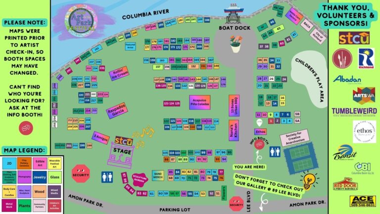 APF 2026 Map APF 2026 Map. Aart in the Park Festival, Allied Arts Association