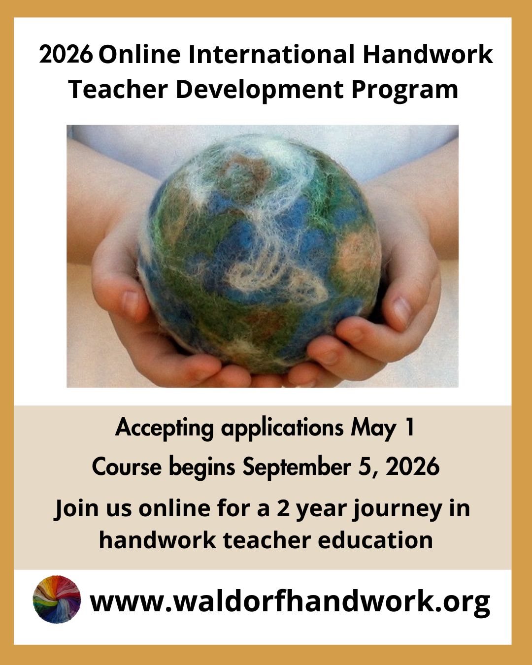 Teacher Training Flyer. Waldorf Handwork Educators