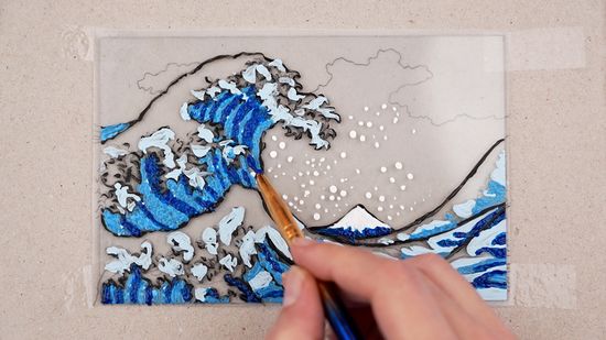 Reverse Glass Painting. METC