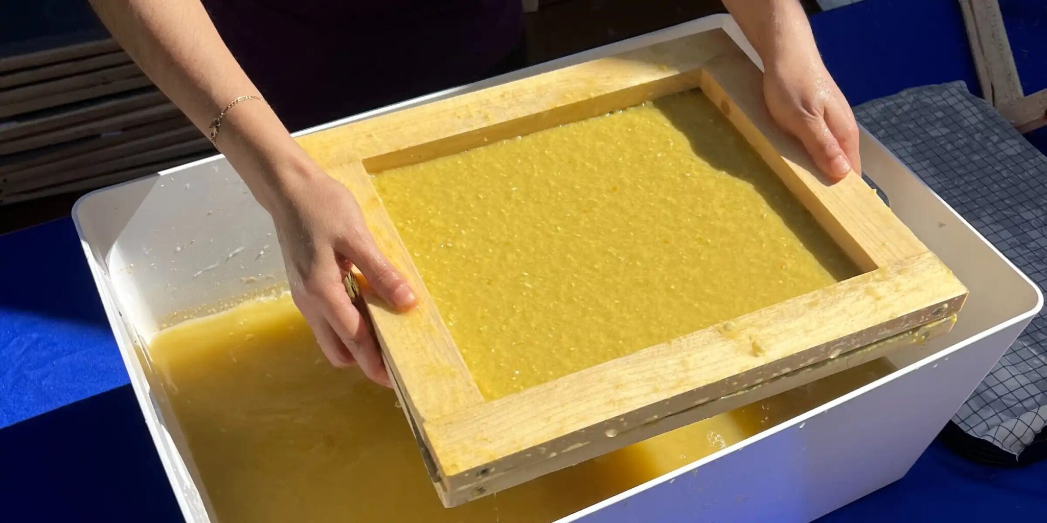 Maker Night: tierra Papermaking Lab with Frida Cano. Courtesy of Craft Contemporary