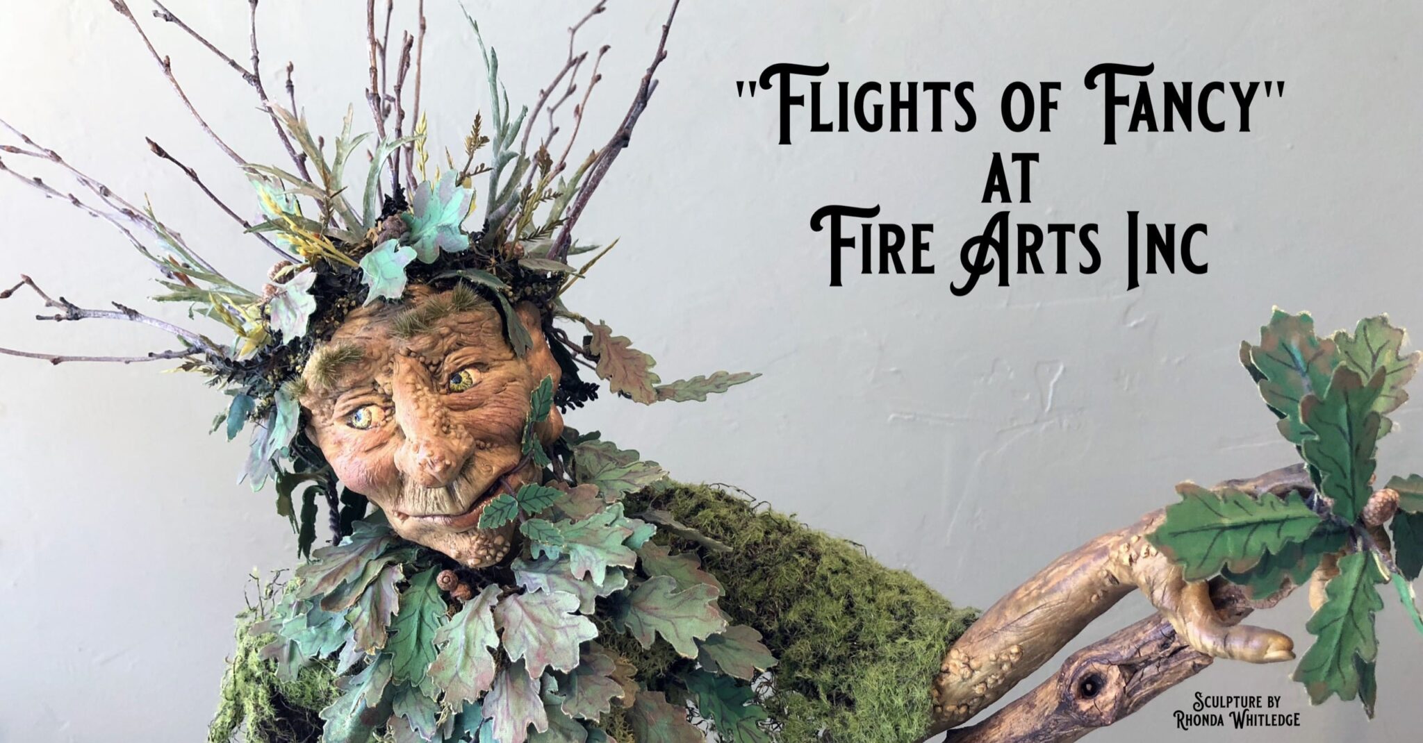 "Tree Person" by sculptor Rhonda Whitledge perfectly captures the essence of Flights of Fancy. William Healy
