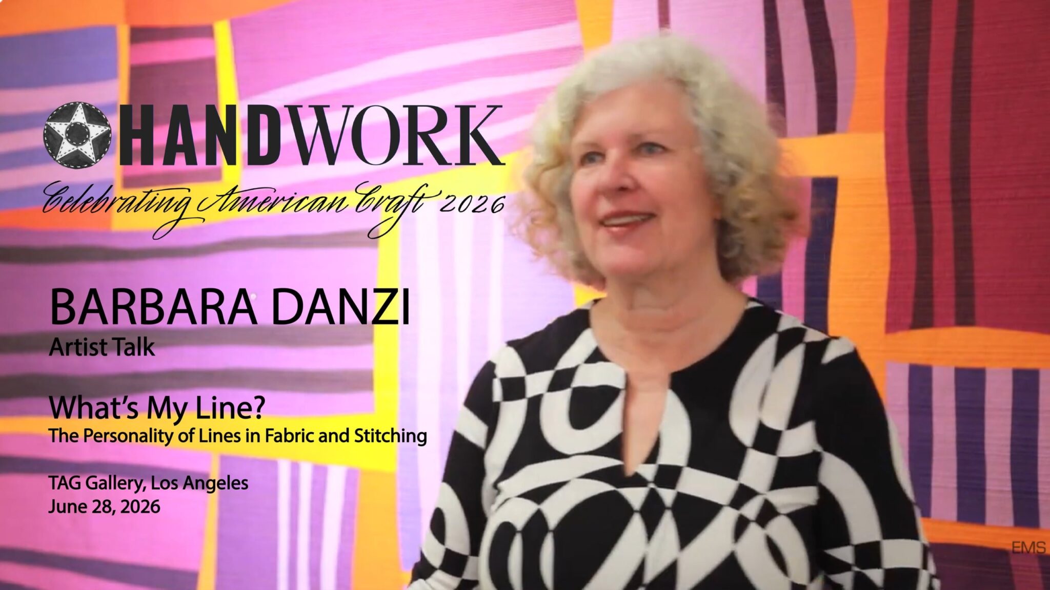 Barbara Danzi, Quiltmaker, speaking about her quilts and quilt history in America. filmed by Eric Minh Swenson
