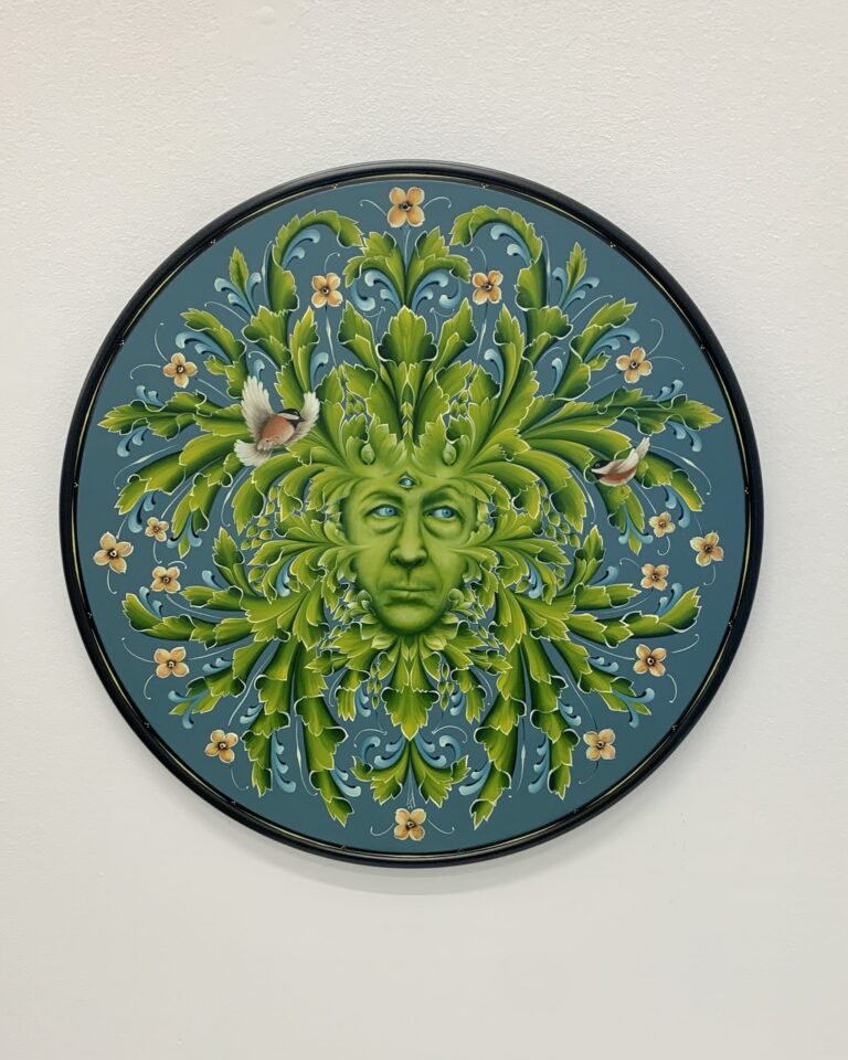 Jerry Johnson, Green Man. Nordic Echoes Exhibit, American-Scandinavian Foundation