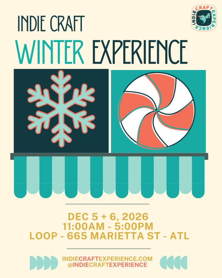 Indie Craft Winter Experience Flyer. Katrine Trantham