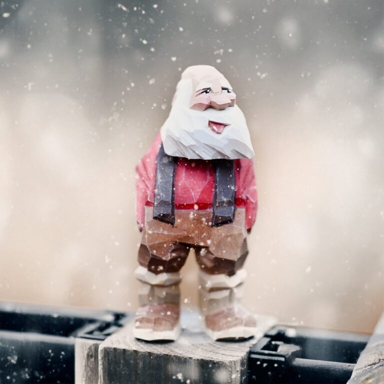 Hand Carved Santa.