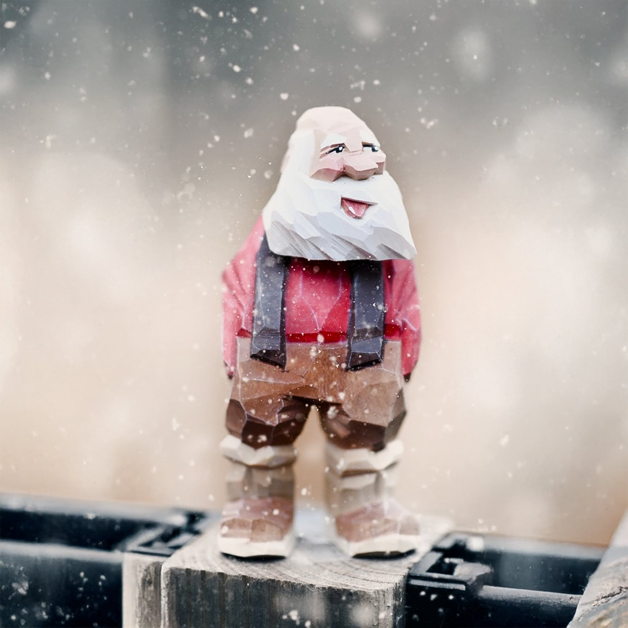 Hand Carved Santa.
