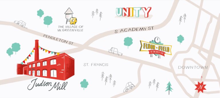 Map for the Indie Craft Parade. Indie Craft Parade
