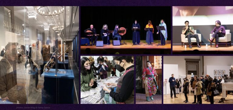 Moments from Surviving the Long Wars, the 2023 Veteran Art Triennial and Summit, organized by the emerging Veteran Art Movement. The collage features gallery exhibitions, panel discussions, performances, and workshops. emerging Veteran Art Movement, Daniel King & Fanny Garcia