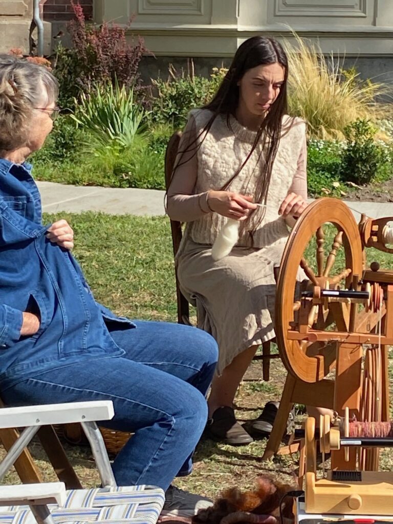 Spinning at Sheep to Shawl Spinning at Sheep to Shawl. Weavers and Spinners of Walla Walla