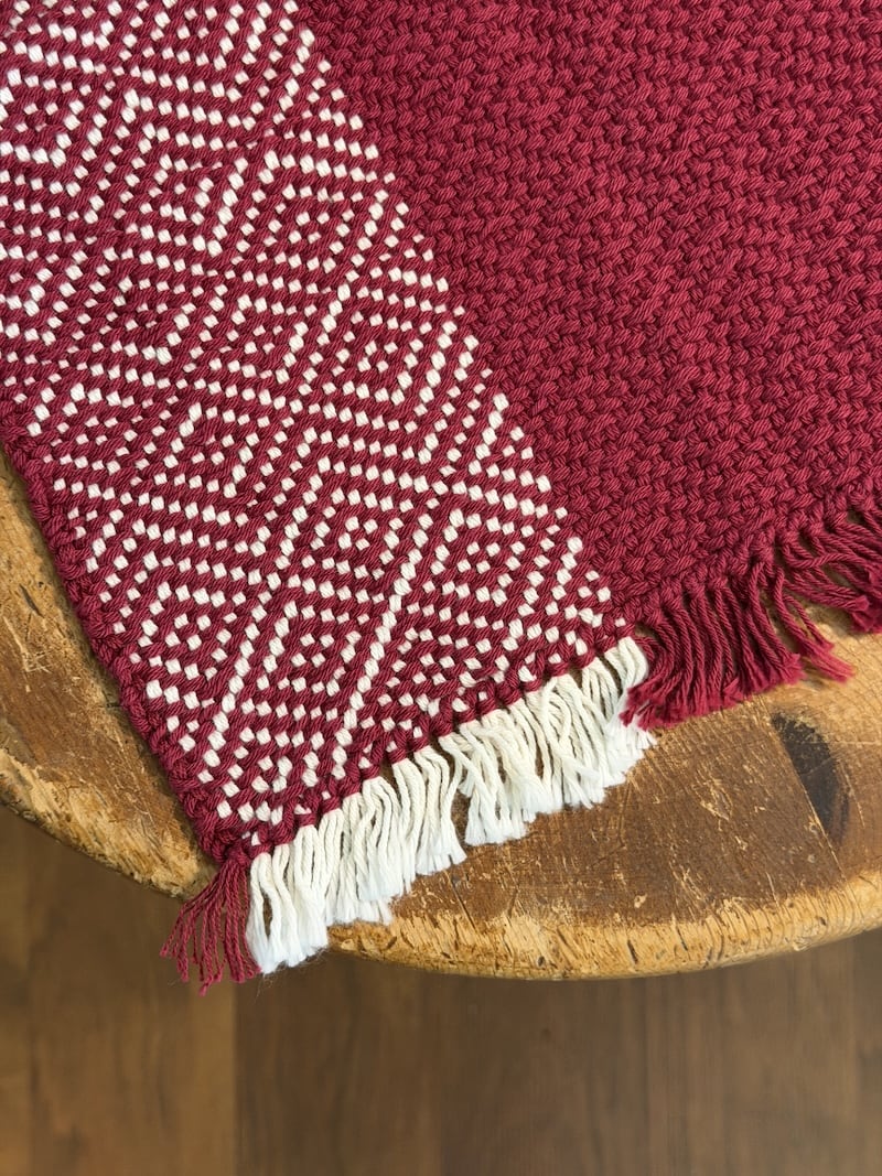 Sample of Two-Heddle Twill Woven on Rigid Heddle. Liz Gipson