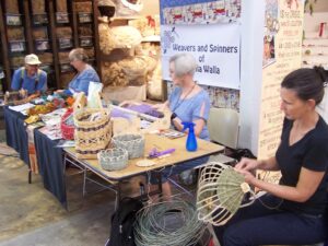 Walla Walla Fair Display. Weavers and Spinners of Walla Walla