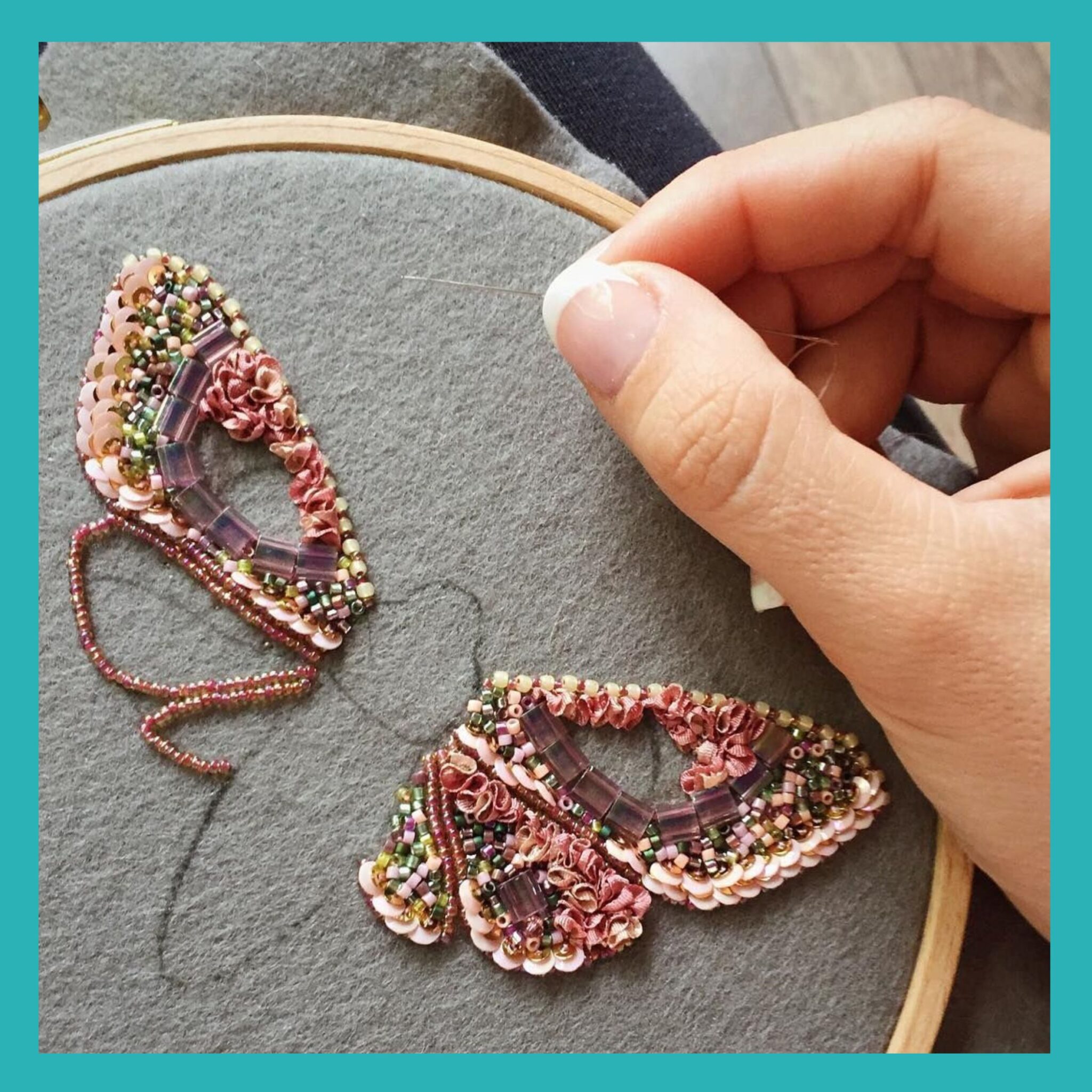 Beading and Embroidery on Loom. SFD
