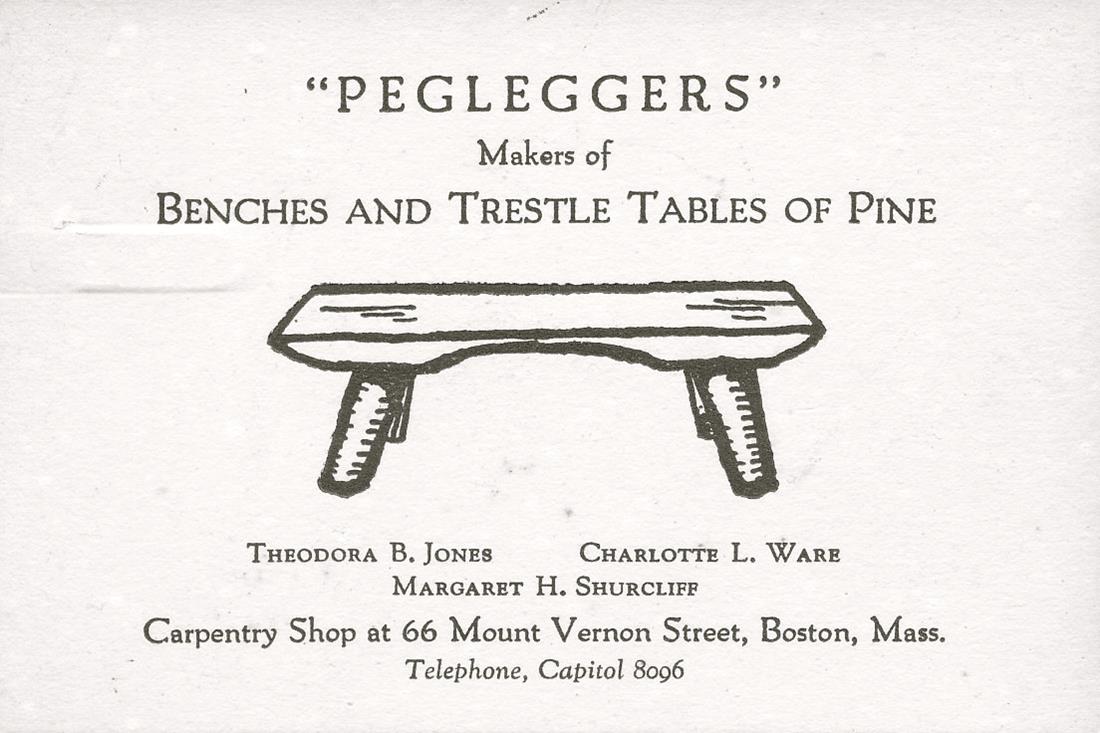 Pegleggers, Beacon Hill furniture makers. Nichols House Museum
