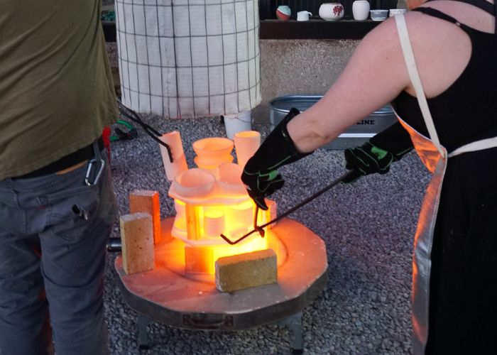 Raku Firing at Belger Crane Yard Studios. Images by Belger Arts