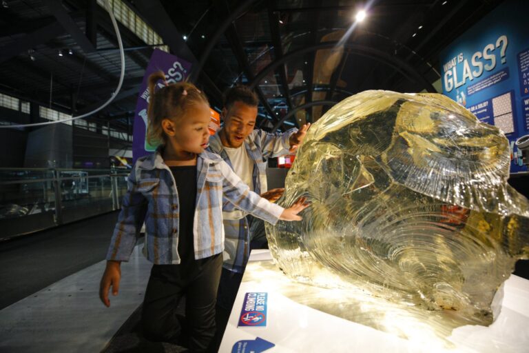 Visitors at the Corning Museum of Glass Visitors at the Corning Museum of Glass. Image courtesy of the Corning Museum of Glass.