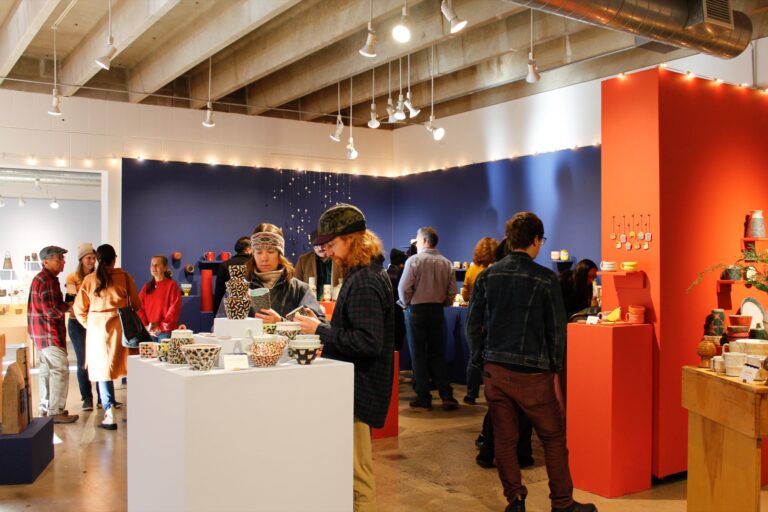 Visitors enjoying and shopping the gallery Visitors enjoying and shopping the gallery. Northern Clay Center