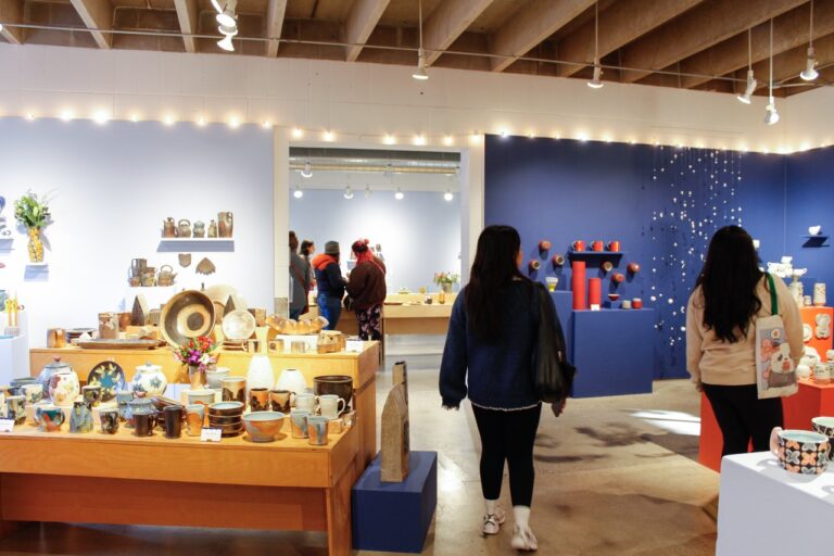 Winter Exhibition in the gallery. Northern Clay Center