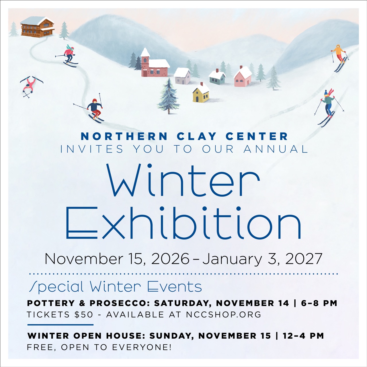 Winter Exhibition Tile. Northern Clay Center