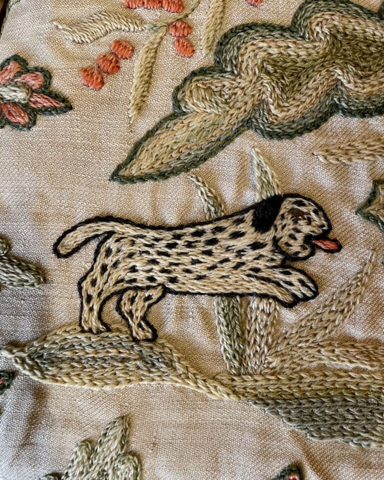 Embroidery created by Rose Nichols Embroidery created by Rose Nichols. Nichols House Museum